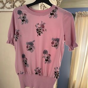 Oasis (British fashion brand) dusty pink floral print top, size small (eur 34)